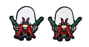 Aretes clásicos de metal esmaltado Sam de Yosemite de personajes de dibujos animados - Imagen 1 de 1