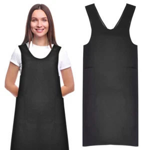 Barber Apron Hair Salon Aprons for Man Hairstylist Black Hairdressers - Picture 1 of 11