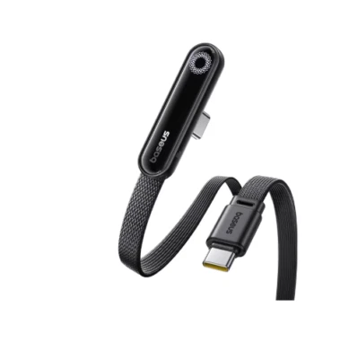 Baseus MVP3 Elbowed USB C Cable 100W For iPhone 17 16 15 Pro Max LED USB Type-C - Image 1 of 4