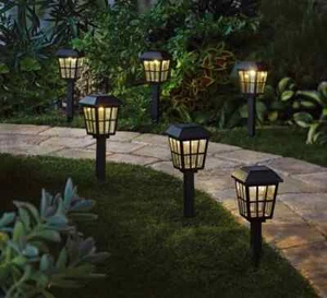 Solar Powered LED Path Light 5 Lumens 6 Pack Outdoor Decor - Picture 1 of 7