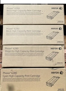 SET 4 XEROX 106R01392 106R01393 106R01395 Toners Phaser 6280 High Cap NO YELLOW - Picture 1 of 1