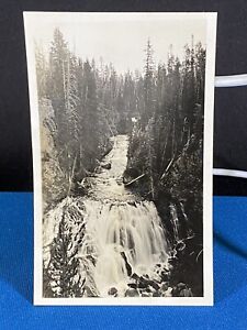 Kepler Cascades Yellowstone Park 1920's Antique Photo - George Abeel Collection