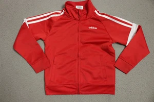 Adidas Hoodie Boys Kids Size 5 Red With Pockets - Picture 1 of 6