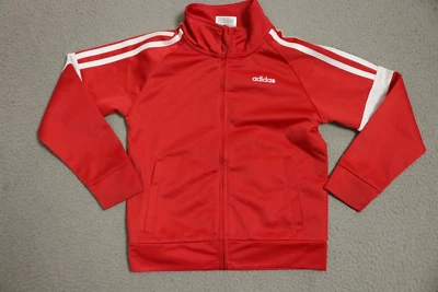 Moletom com capuz Adidas masculino infantil tamanho 5 vermelho com bolsos - Imagem 1 de 4