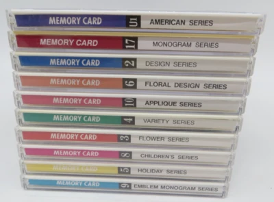 Lote de 10 tarjetas de memoria para máquina de bordar Janome Foto 1 de 4