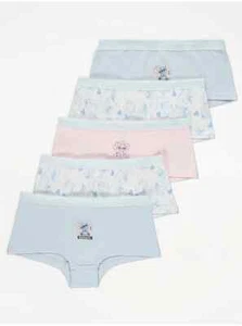 Disney Lilo Stitch Angel Blue Shorts Pants Breif Underwear Knickers 5 Pack - Picture 1 of 4