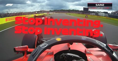 Ferrari Formula 1 Carlos Sainz Funny "Stop inventing" Flag 2x3 ft size Fan Made Cover