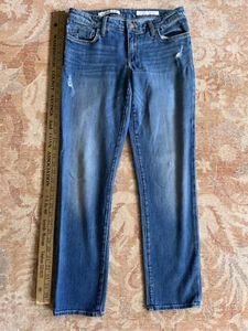 WOMEN'S PILCRO ANTHROPOLOGIE JEANS HYPHEN 27 DISTRESSED COMFORTABLE! 98% COTTON - Picture 1 of 5