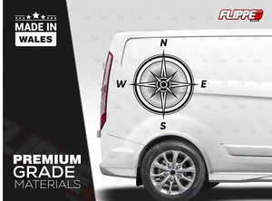 2 Nautical Compass extra Large Van Decals Graphics Camper surf Vinyl Stickers - Picture 1 of 2