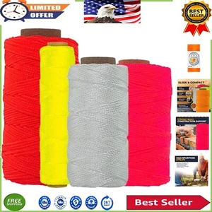 Heavy-Duty Twisted Nylon Twine - 1100ft Fluorescent Orange for DIY & Gardens - Picture 1 of 11