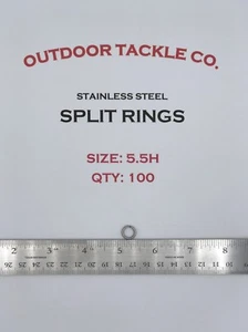 GRÖSSE #5,5 SCHWERLAST 5,5H Edelstahl Split Ringe 100 Stück MADE IN USA - Bild 1 von 2