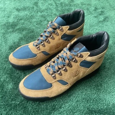 Mens New Balance Rainer Tan Teal Hiking Boots Shoes Size 9 Vibram URAINAA - Image 1 of 4