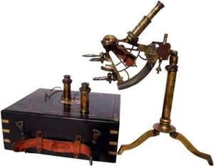 Marine Brass Sextant Working Astrolabe With Box & Stand Handmade Christmas Gift - Picture 1 of 7