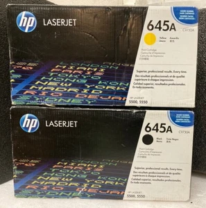 HP 645A Toners C9730A Black C9732A Yellow - Afbeelding 1 van 4