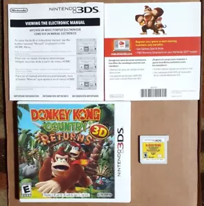 Donkey Kong Country Returns 3D (3DS, 2013) VG Shape/Tested - Picture 1 of 1