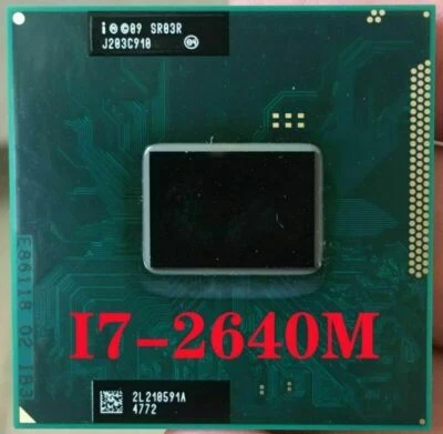 For Intel Core i7-2640M 2.8GHz Dual-Core 4MB Socket G2 Laptop CPU - Image 1 of 2