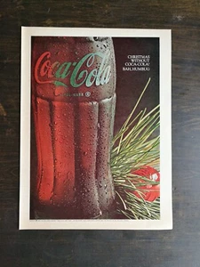 Botella de Coca-Cola 1967 vintage Navidad página completa anuncio original 524 - Imagen 1 de 1