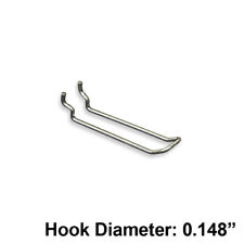 Azar Displays 4" Metal Wire Loop Hook: 0.148" Diameter, 50-Pack