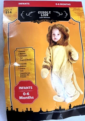 Disfraz Bebé León Infantes 0-6 Meses, Melena, Orejas, Cola Body Suit Foto 1 de 4