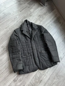 Gimos men's gray removable collar Luxury quilted puffer jacket Size: 48 - Picture 1 of 19