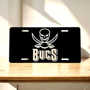 Tampa Bay Buccaneers Fan Laser Engraved Front License Plate Black Aluminum - Bild 1 von 3