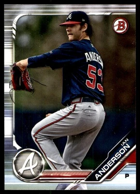Ian Anderson 2019 Bowman #BP-47 Braves MLB READ FREE SHIPPING AutographDen - Image 1 of 2