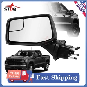For Chevrolet Silverado 1500 2019-2023 Left Driver Side Heated Black Mirror - Bild 1 von 10