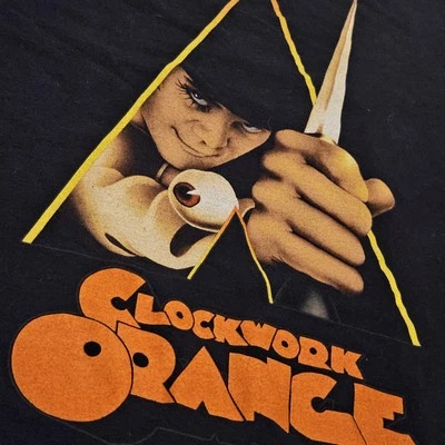 Camiseta De Colección Naranja Mecánica Stanley Kubrick Camiseta Película Terror RARA Negra Foto 1 de 3