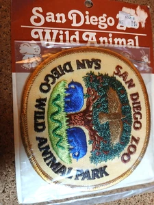 Vintage "SAN DIEGO WILD ANIMAL PARK" San Diego Zoo...New Embroidered Cloth Patch - Picture 1 of 2