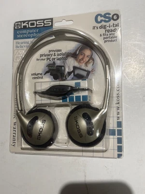 KOSS Computer Stereophones Model CS-6 - NEW Sealed, Lifetime Factory Warranty  - Image 1 of 3