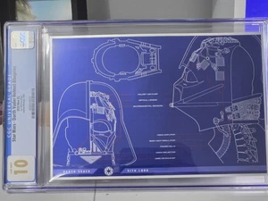 1 Oz Silver Coin 2025 Niue Star Wars Blueprint Darth Vader Helmet Foil CGC 10 - Picture 1 of 5