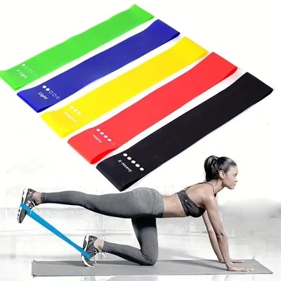 5er Set Fitnessbänder Widerstandsbänder Gymnastikband Sport Resistance Bands Set - Bild 1 von 4