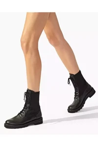 New  Stuart Weitzman Ande Lift Bootie  Combat Boots Black Size 10  $595 - Picture 1 of 8