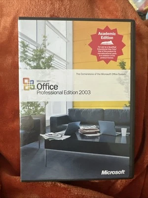 Vintage Software MICROSOFT OFFICE PROFESSIONAL 2003 ACADEMIC ED W/KEY - Image 1 of 2
