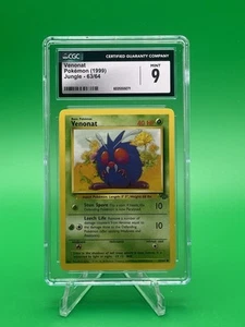 Pokemon CGC Mint 9 Venonat First Edition Jungle Set 63/64 Graded Card - Picture 1 of 2