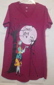 Damas DISNEY STORE Magenta Corto Slv Camiseta para Dormir Pesadilla Navidad TRUE LOVE Jr. 2XL - Imagen 1 de 1