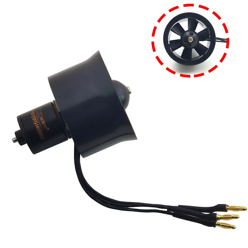 30mm Ducted Fan 14000KV Brushless Motor 2S V for RC Mini Ducted EDF Jet AirPlane - Image 1 of 4