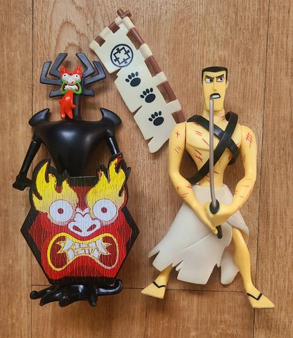 Samurai Jack And Aku Figurines Cover