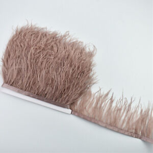 1 Meter Natural Decoration Plumes Ribbon Clothing Ostrich Feathers Fringe Trim