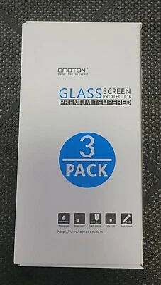 Omotion glass screen protector 3 pk NIB - Image 1 of 2