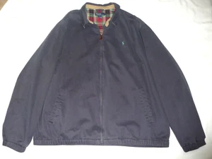 VTG POLO Ralph Lauren Blue jacket plaid lining 100% Cotton  sz 3LT EUC - Picture 1 of 5