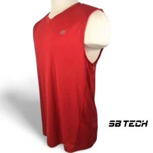 SB TECH Men's Cool Play Short Sleeve Athletic Shirt Basketball Red Size L $28 - Picture 1 of 12