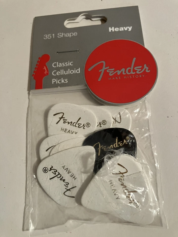 Paquete de 12 selecciones blancas pesadas Fender 351  Foto 1 de 1