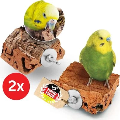 2 x Kork - Pickstein - Wichtiges Vogelzubehör für Wellensittich & Nymphenittich - Bild 1 von 4