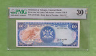 Trinidad & Tobago, Zentralbank 100 Dollar 1985 Wmk: Paradiesvogel sehr guter Zustand 30 PMG