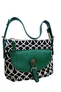 Spartina 449 Purse Daufuskie Island navy blue green hobo mermaid handbag-nwot - Picture 1 of 15