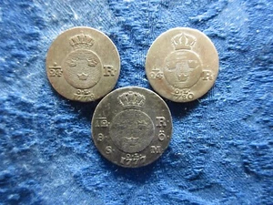 Schweden 1/24 Riksdaler 1778, 1780over70 KM522, 1/12 Riksdaler 1777 gereinigt KM520 - Bild 1 von 2
