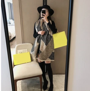 DAMEN Frühling Kaschmir dünn Schal Schwarz beige Damenschal Cashmere Stola - Bild 1 von 11