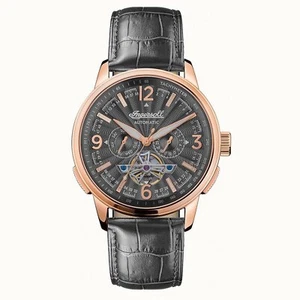 Ingersoll The Regent Automatisch Schwarz Dial Leder Armband Herrenuhr I00302B - Bild 1 von 8