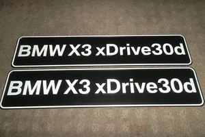 BMW X3x Drive 30D Number Plate for Show only x 2 pcs.  ( Other Models in Stock ) - Bild 1 von 1